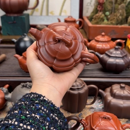 紫砂茶壶特价款六方竹鼓
