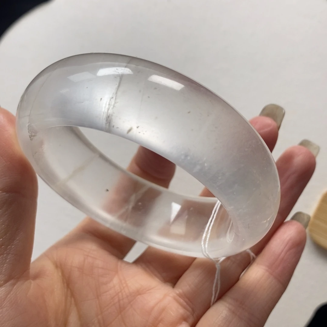 石英质玉未镶嵌手镯56.9特价不退换有扣手59号