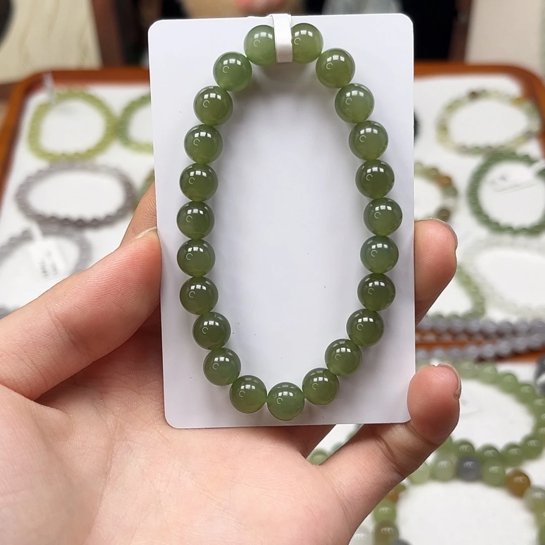 用***1和田玉（糖玉）未镶嵌手链