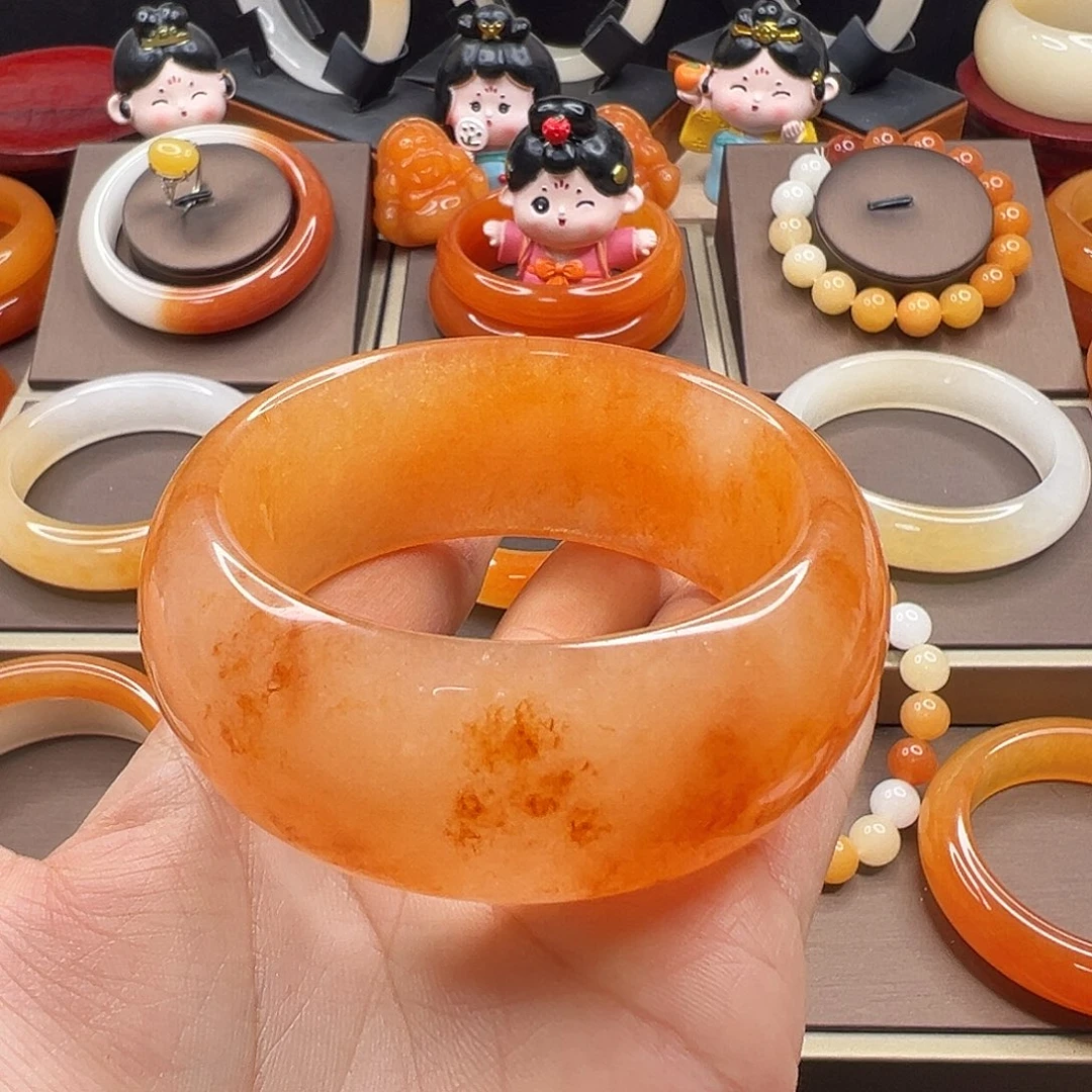 *****石英质玉（黄龙玉）合金手镯