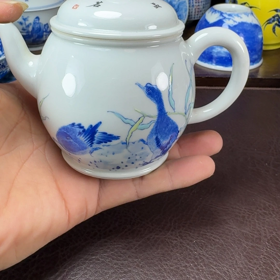 老***皮瓷片当代景德镇陶瓷手绘茶具
