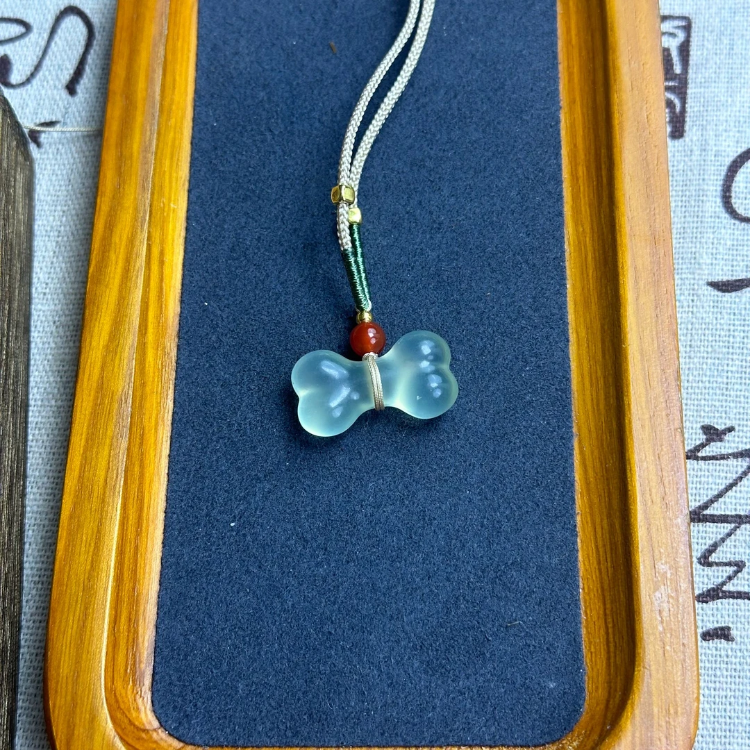 岫玉小骨头小狗汪汪可爱天然岫玉