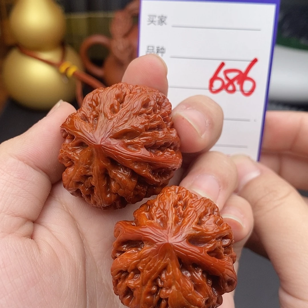 文玩核桃把件686号38粗筋