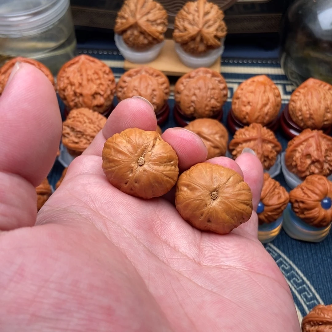 文玩核桃把件猪****餘光头元宝