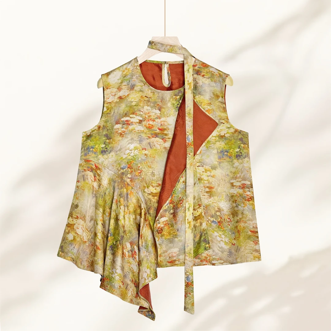 【南风谷】夏季香云纱气质时尚减龄新中式风轻薄上衣女