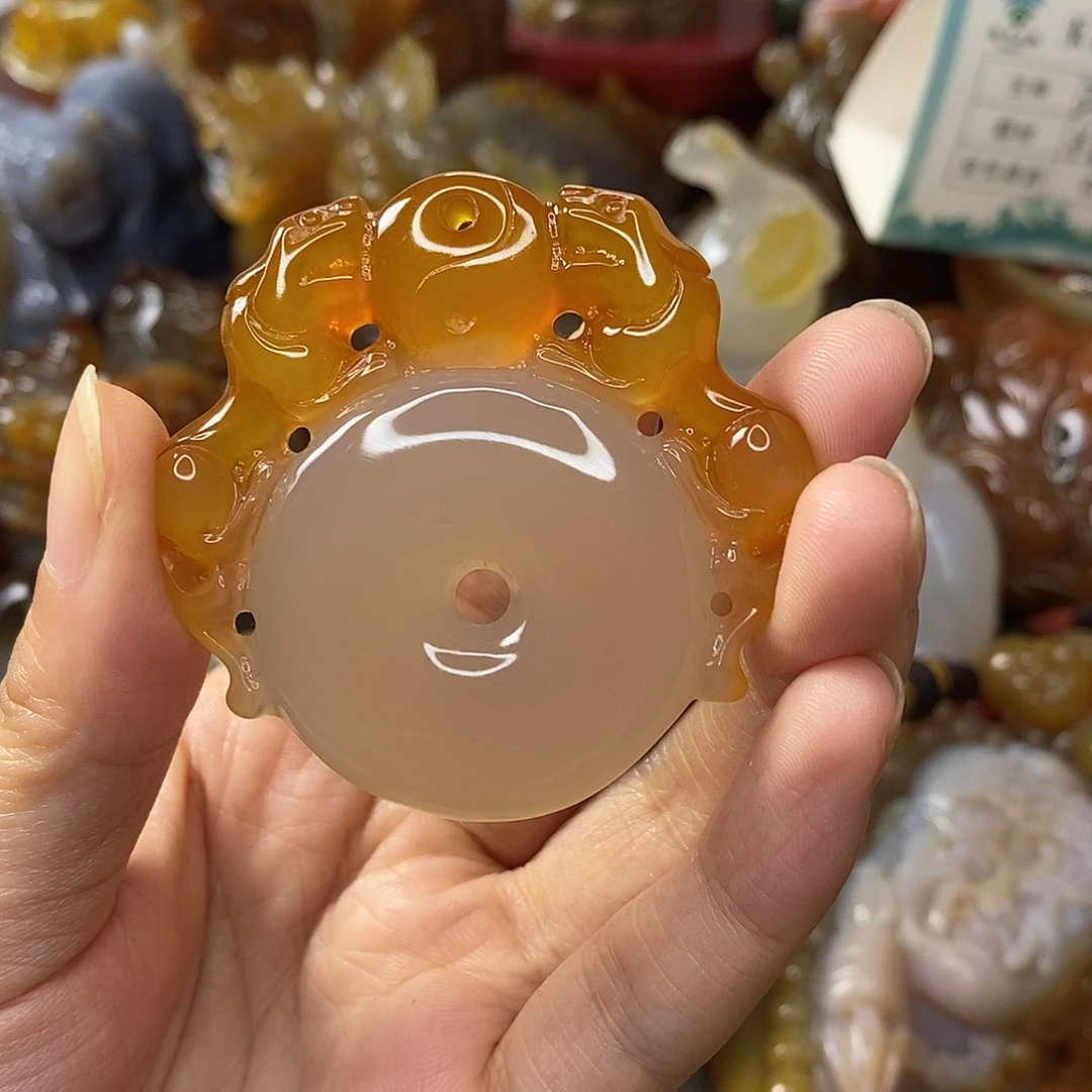 健***福玛瑙/玉髓未镶嵌吊坠