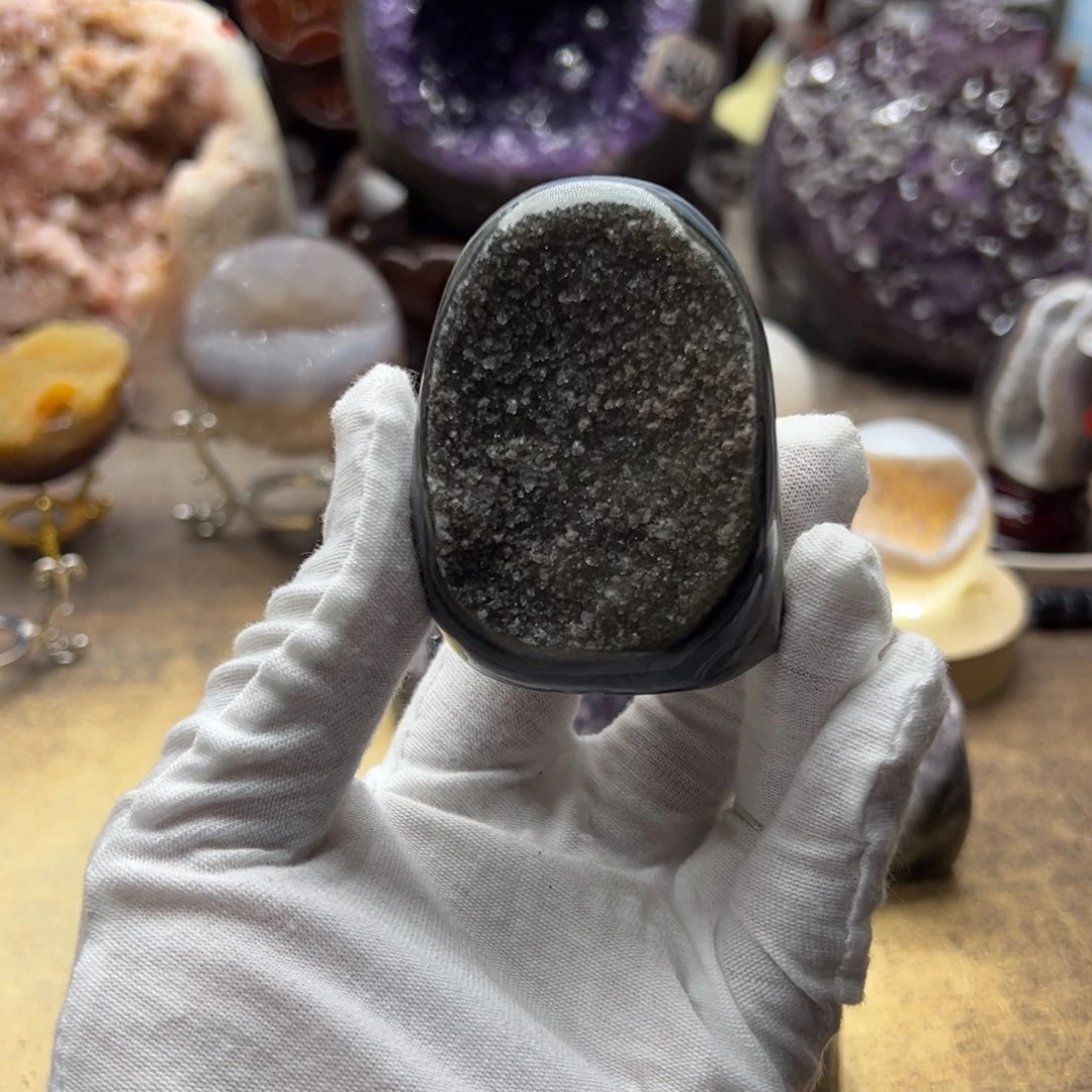 臥***雛水晶珠宝半成品未镶嵌双色13