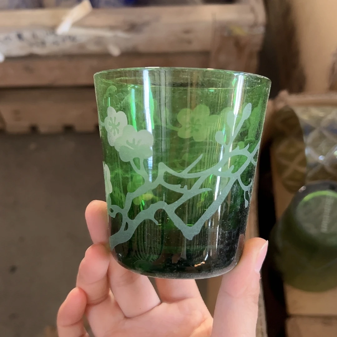 水晶玻璃高脚款微瑕一个