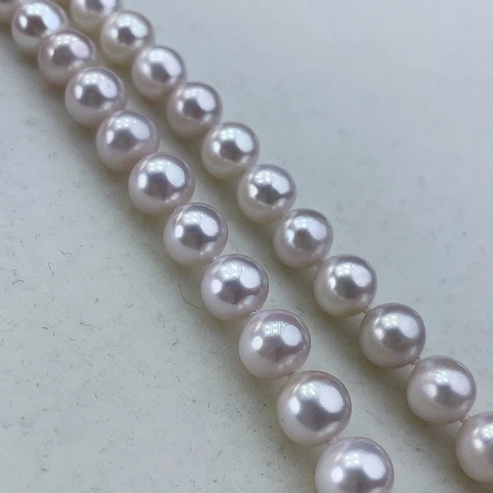 淡水珍珠颈饰银S925镶嵌9极光炫樱花粉