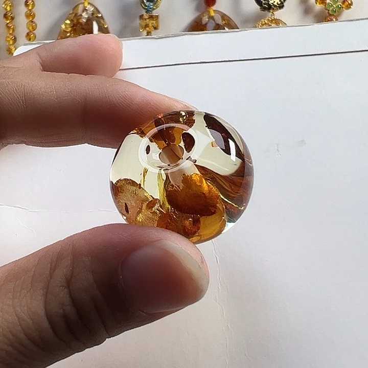 琥珀（花珀）颈饰未镶嵌