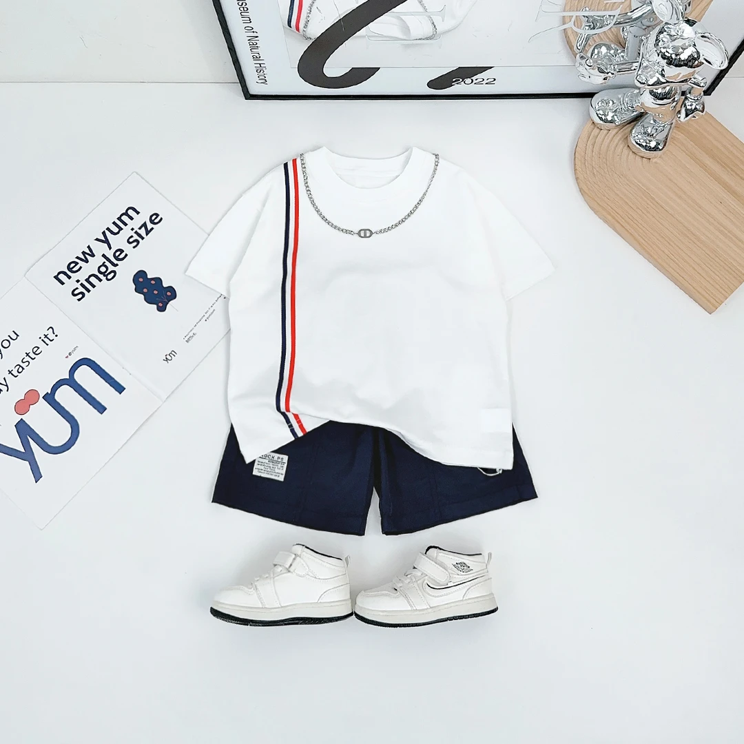 儿童夏装套装夏季2025新款男童短袖两件套 AC25029 悠悠童话童装