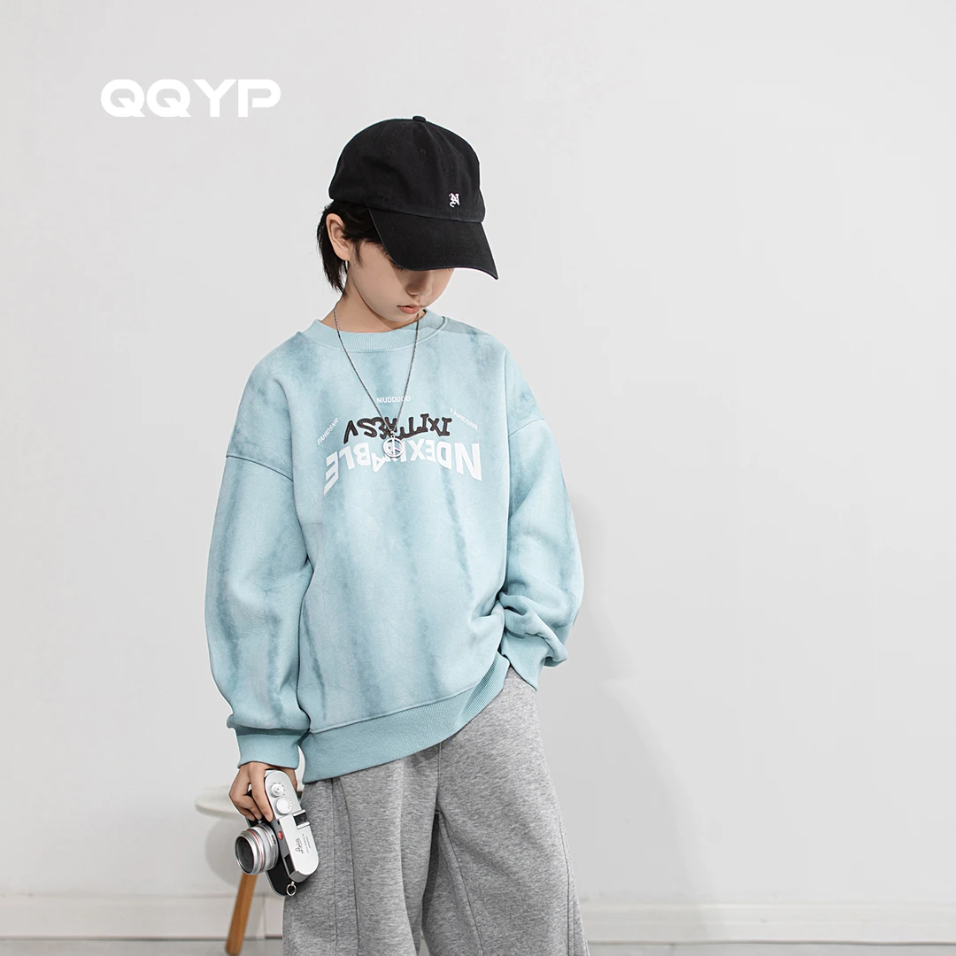 男童卫衣2025秋装新款儿童韩版套头衫中大童宽松洋气上衣