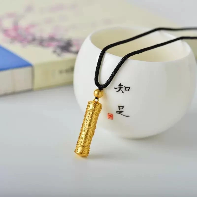 铜合金吊坠 719久不掉色心经圆柱吊坠diy配件项链毛衣链锁骨链女