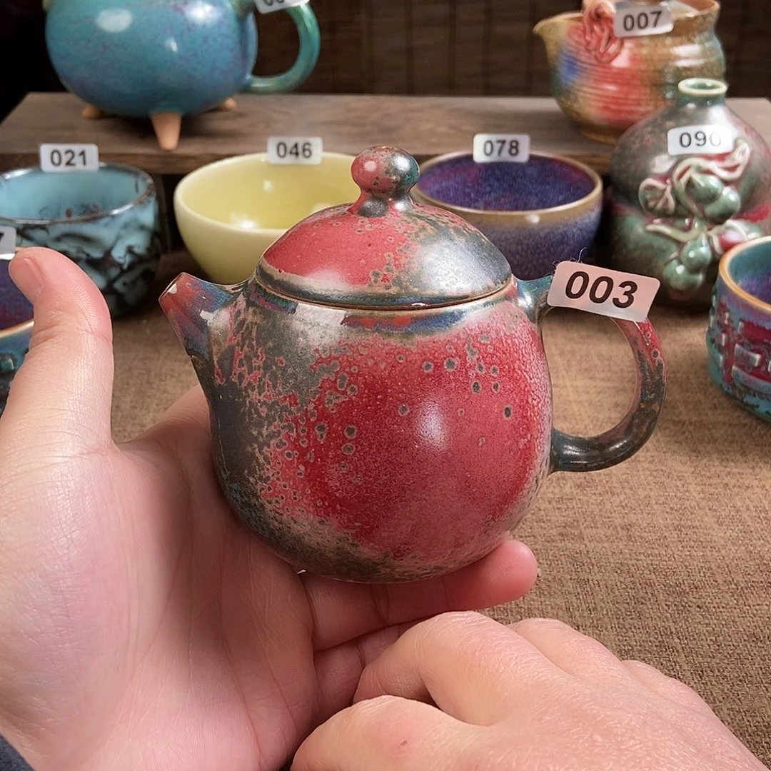 瓷片钧瓷茶壶茶具