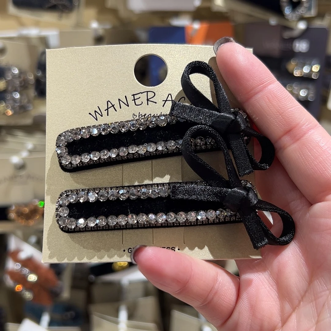 布艺非金属方蝴蝶结拜拜夹