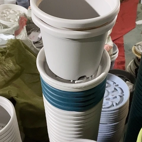 树脂微瑕2号13个带托灰白