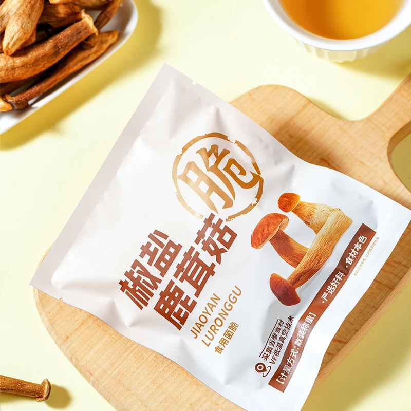 喜纷享椒盐鹿茸菇脆酥营养健康开袋即食休闲解馋菌菇零食