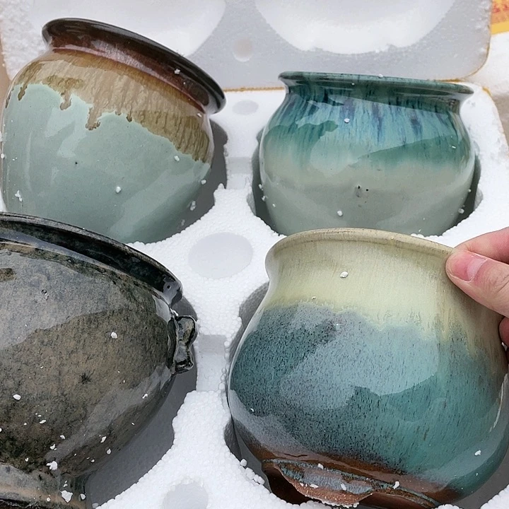 红陶宜兴紫砂花盆