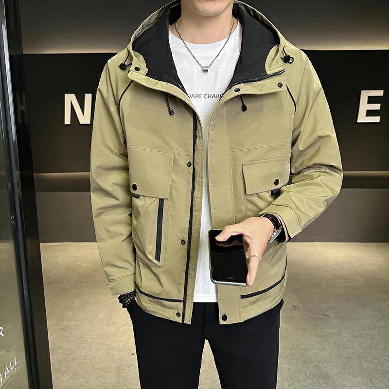 TUCANO/啄木鳥时尚潮牌大口袋工装连帽夹克男士宽松百搭外套