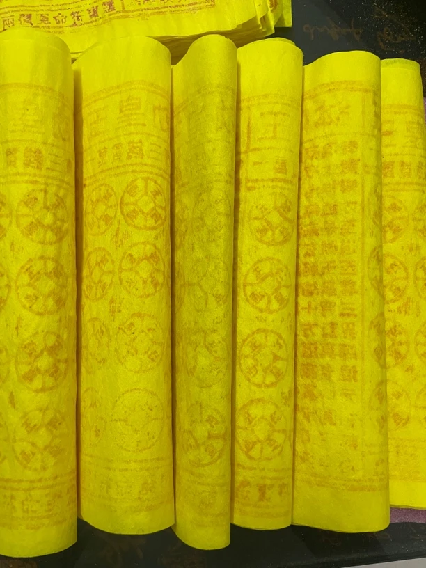 手工拓印朱砂传统古画玉皇纸适合探望老人与家庭聚会