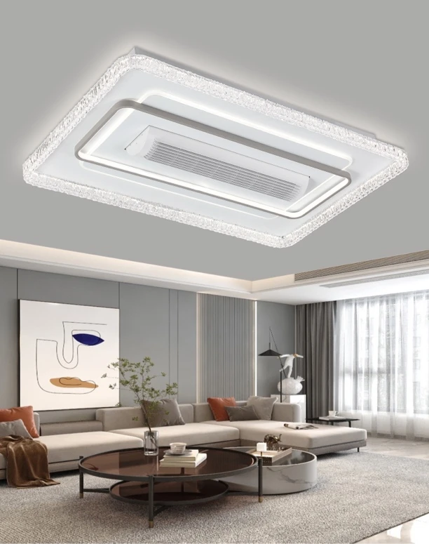 无叶风扇灯全光谱护眼离线语音中山古镇2025春季新款客厅灯卧室灯