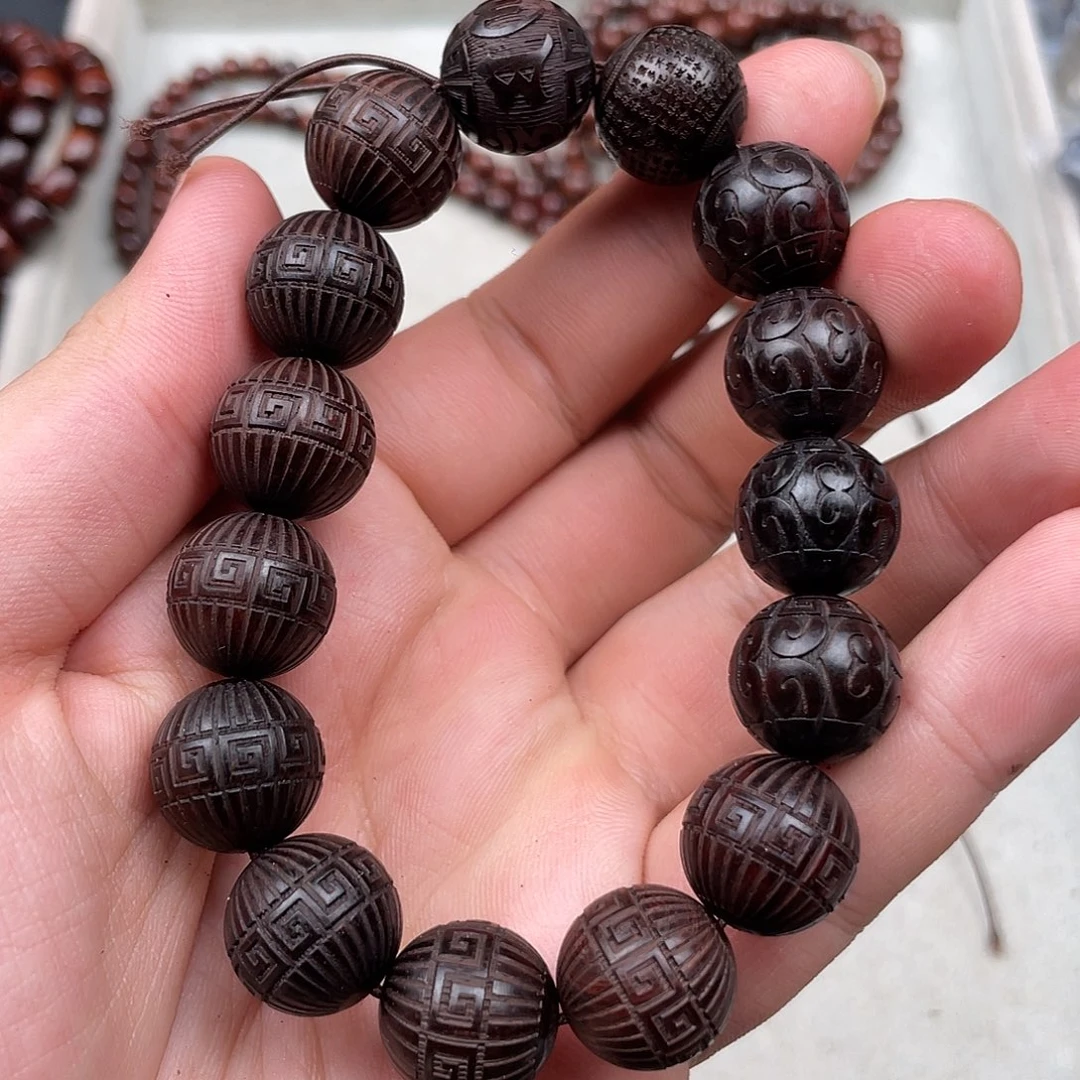 小叶紫檀手串/手链微瑕 1.5。回字