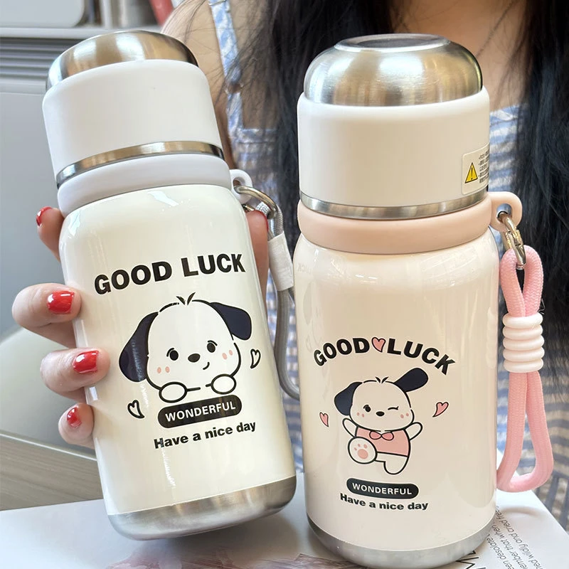 800ML-900ML狗狗不锈钢保温杯女生高颜值学生可爱水杯户外便携提