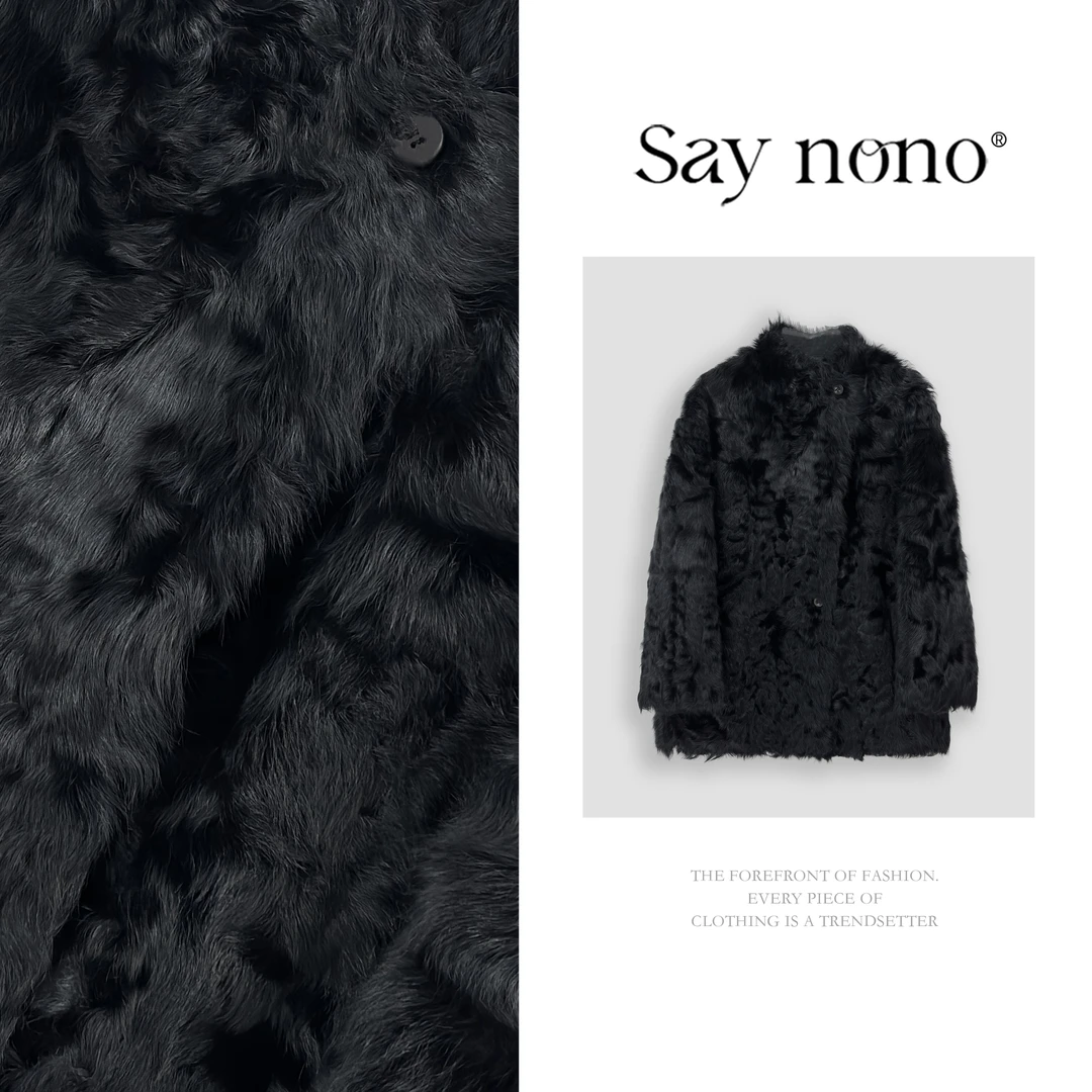 懒猫nono│Saynono2高奢时尚设计感皮草外套皮毛一体外套 H2511X