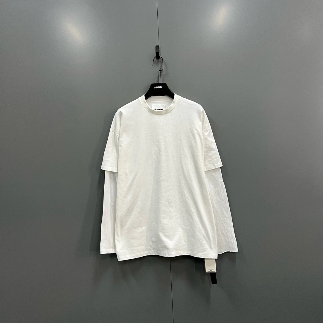 99新 maje (ll) JIL SANDER 白色假两件长袖 48码/020938