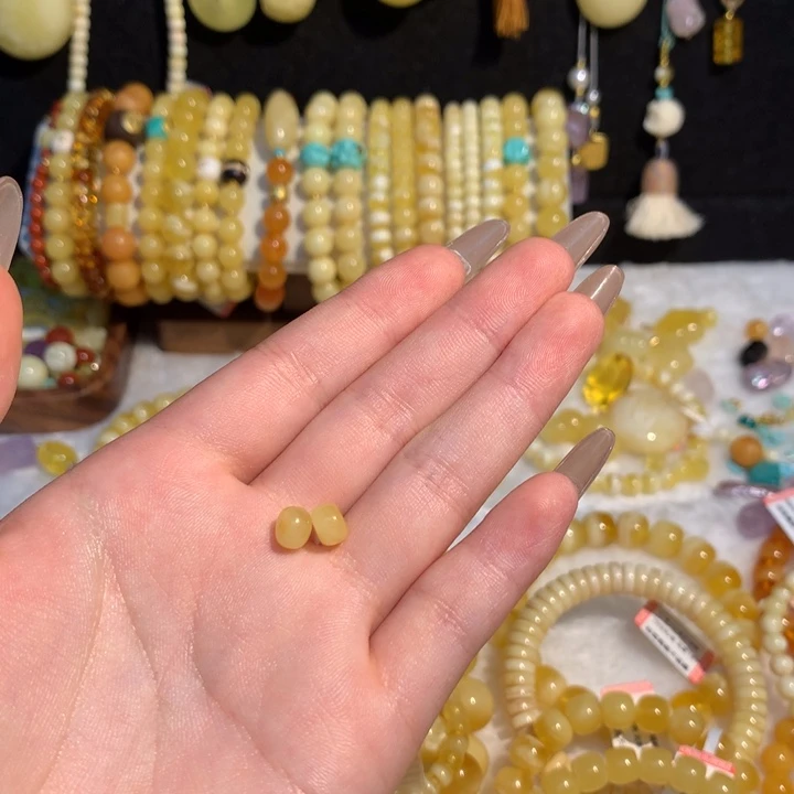 未镶嵌蜜蜡手链好***字蜜蜡老型一对