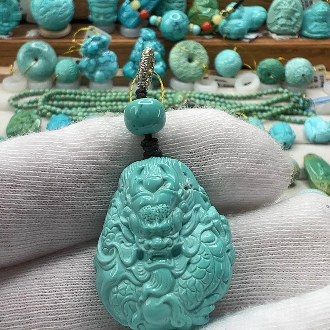 绿松石龙牌 未镶嵌