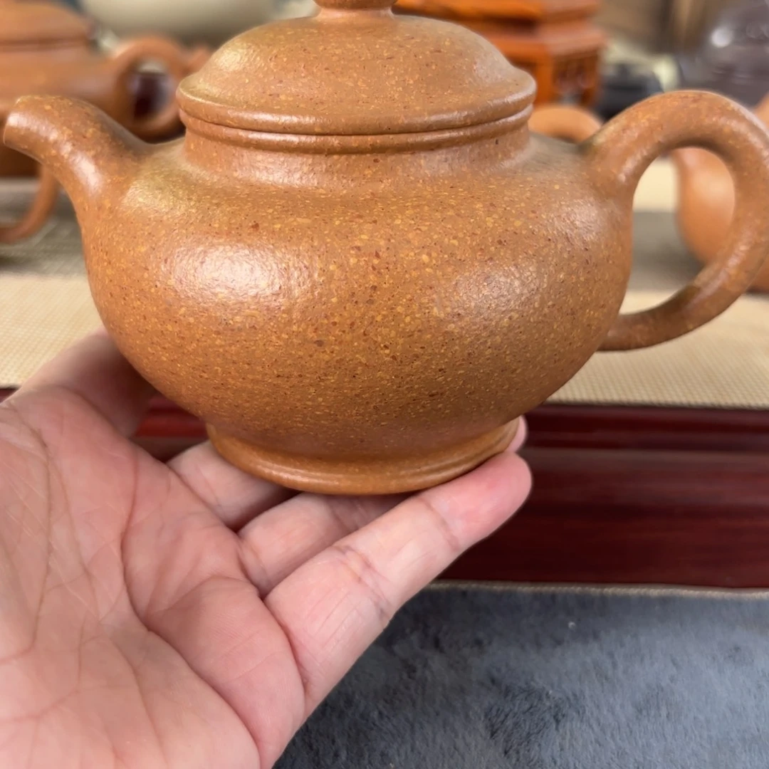 茶壶紫砂白*梨皮黄段掇只