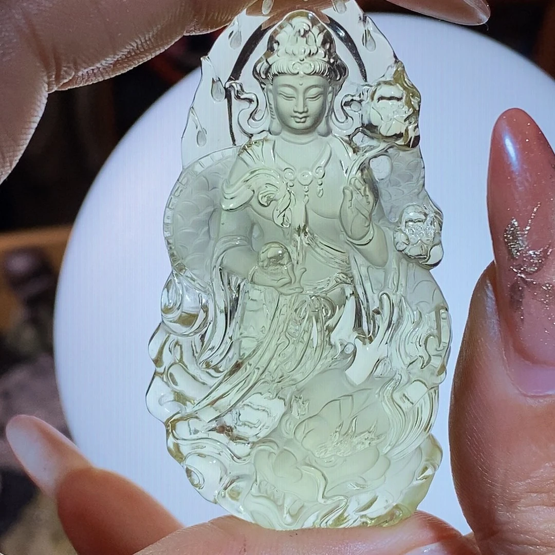 天***計未镶嵌颈饰水晶吊坠