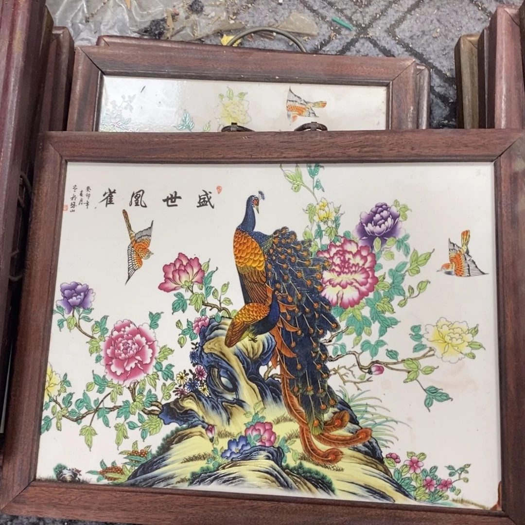 瓷片景德镇瓷板画柴窑烧制