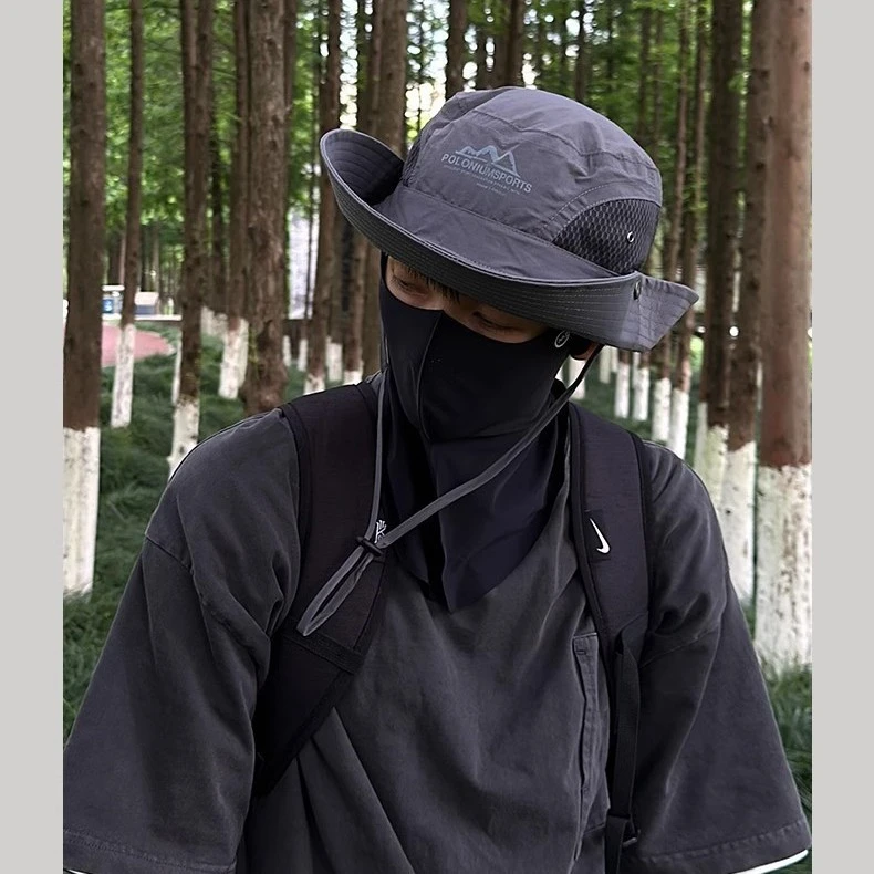 户外登山渔夫帽子女夏季旅游遮阳徒步露营防紫外线西部牛仔帽男