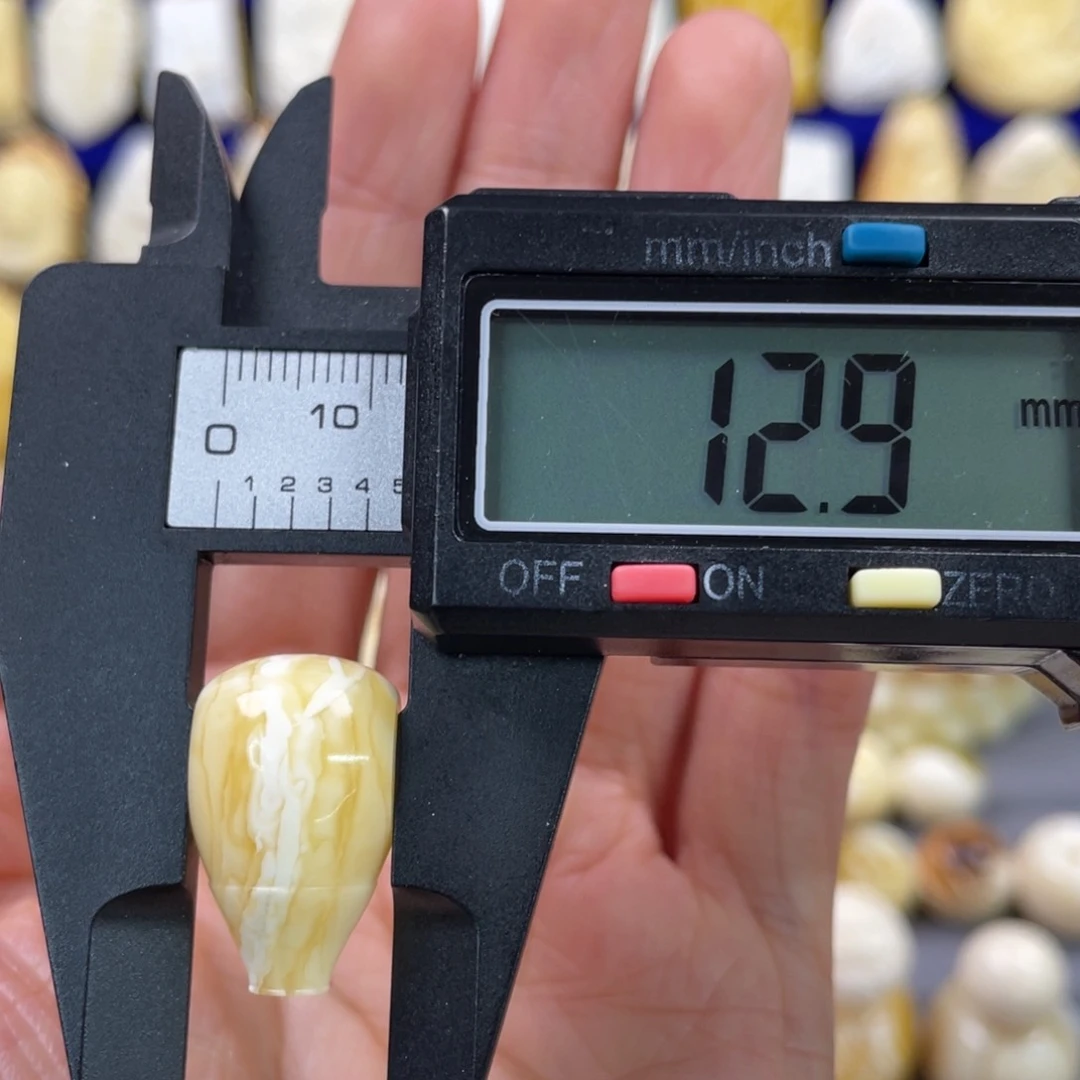 蜜蜡裸石未镶嵌琥珀蜜蜡三通配饰