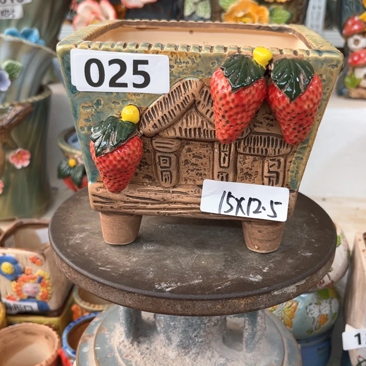 紫砂花盆粗陶材质多肉花盆