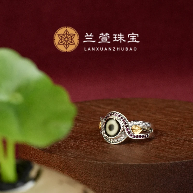 【兰萱 • 新玛瑙上肯工艺系列】银镶地藏戒指款多样性发只发其一　42
