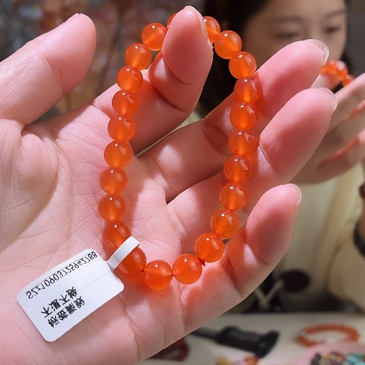 南红玛瑙未镶嵌手链保山冰红