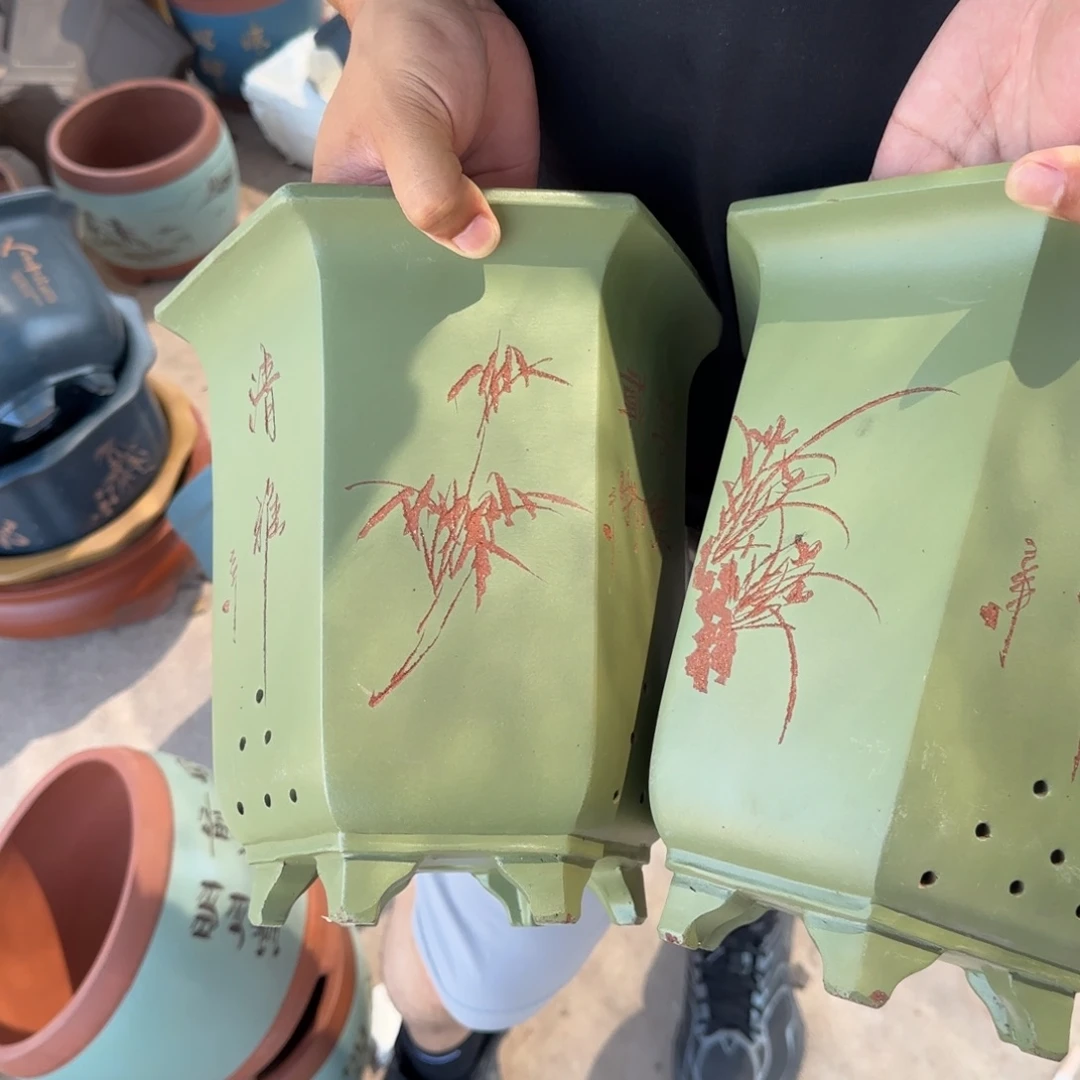 紫砂花盆口径16.21口径