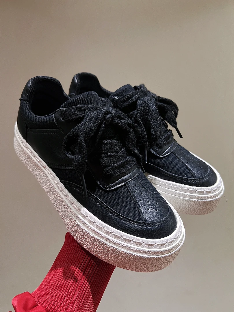 新款休闲时尚鞋爆款潮板鞋百搭潮流男款厚底痞帅百搭潮流低帮板鞋