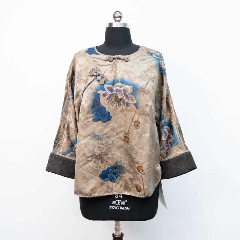 YZ 2025新款重缎提花国风上衣外套  23594