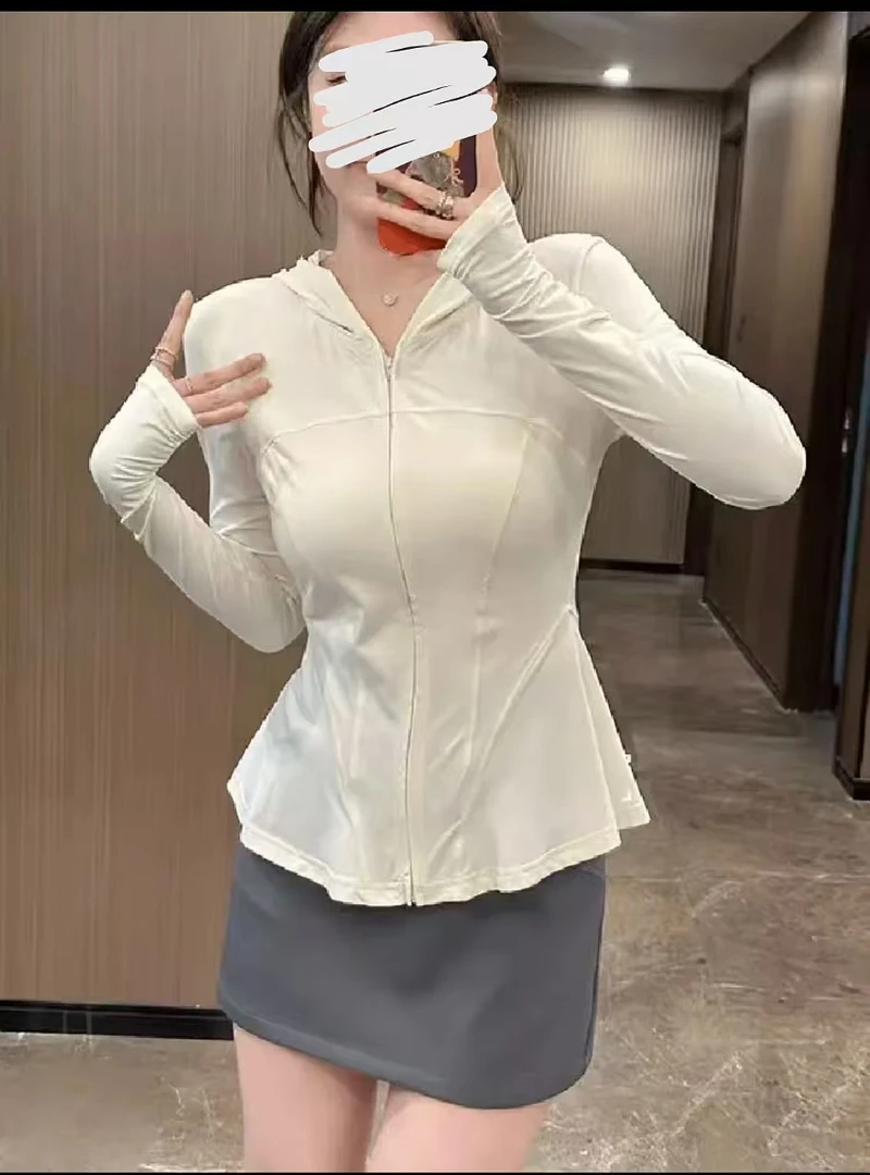 紧身防晒衣大码轻薄冰感修身服女夏季瑜伽外套上衣20815