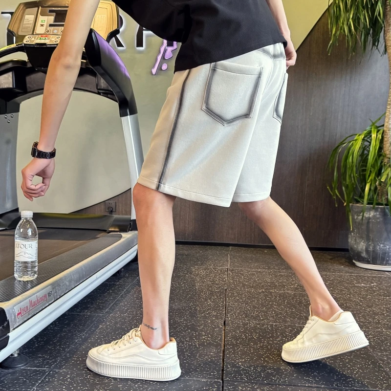 水洗短裤男款爆款2025新款夏季潮牌男士五分裤时尚百搭休闲直筒裤