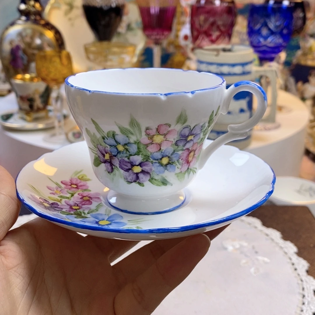瓷片雪莱瓷器欧瓷咖啡杯水晶杯