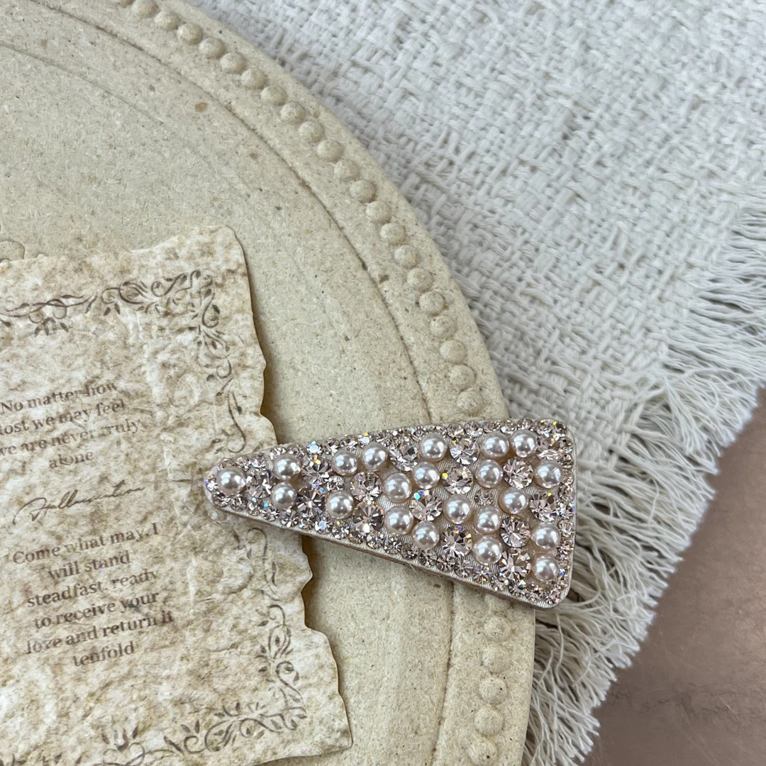 爆款韩系轻奢超闪满钻水滴BB夹发饰高级感侧边夹刘海夹