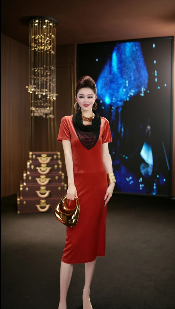 (娴儿)-显瘦气质时尚夏季法式设计师连衣裙D2180