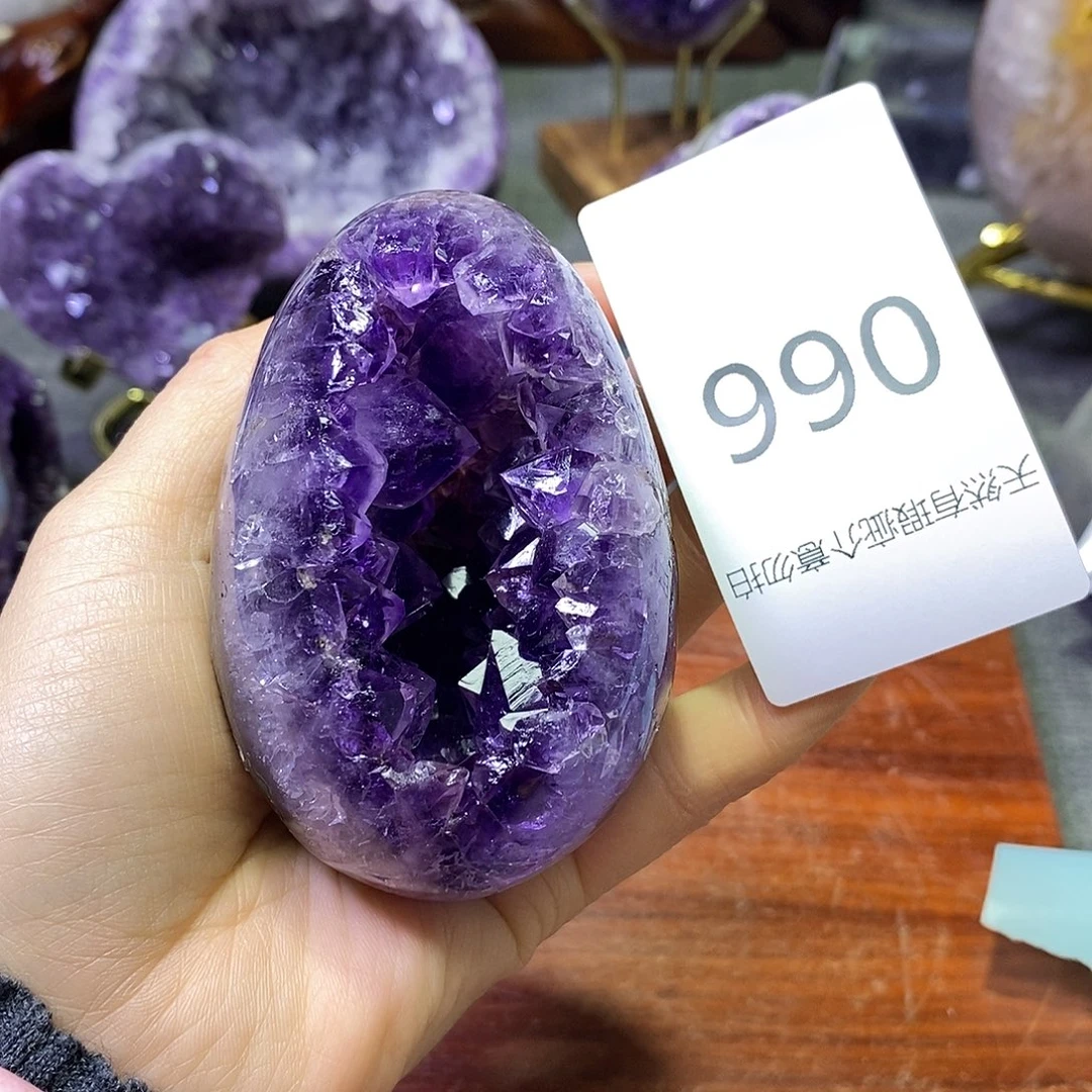 未镶嵌紫晶珠宝半成品