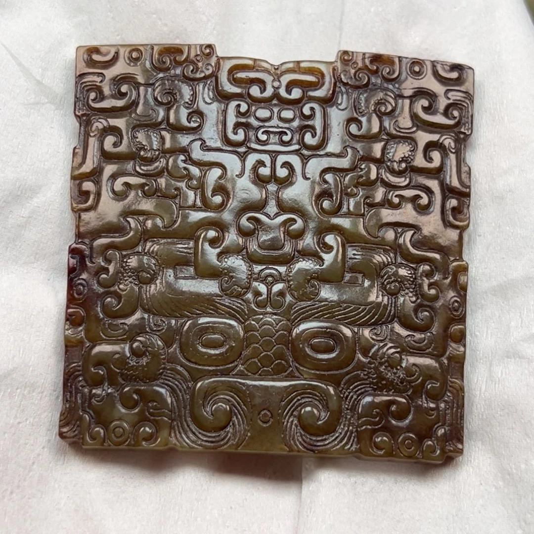 和田玉未镶嵌挂件千***鹰