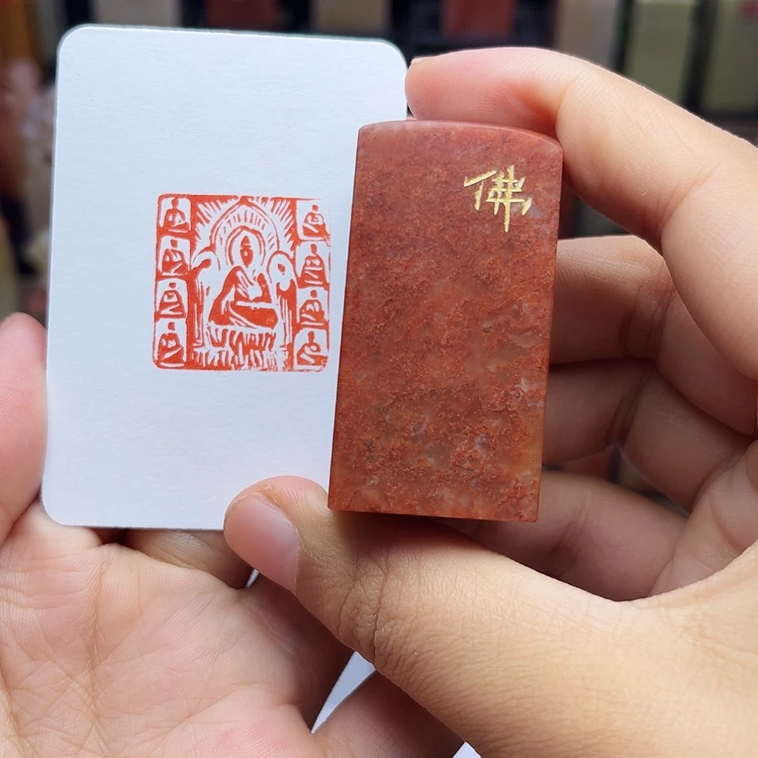 寿山石印石佛造像2.5 手工篆刻